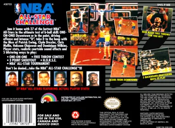 NBA All-Star Challenge (USA) box cover back